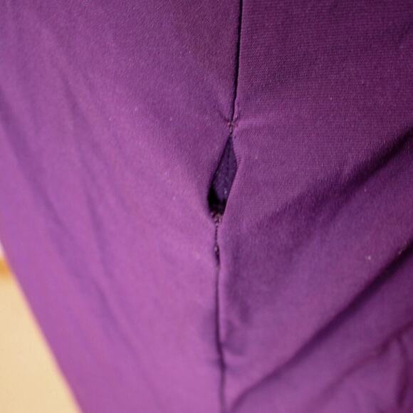 Badgley Mischka Studio Purple Faux Wrap Dress Asymmetrical V Neck S - Picture 5 of 7